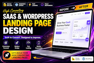 design landing page saas landing page wordpress landing page wordpress website
