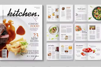 design restaurant bar cafe food menu bifold canva brochure flyer postcard qrcode