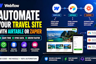 connect your webflow travel site with airtable or zapier automation