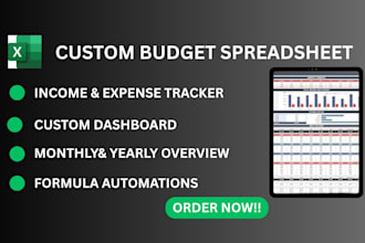 build excel budget planner, finance and expense tracker in google sheets