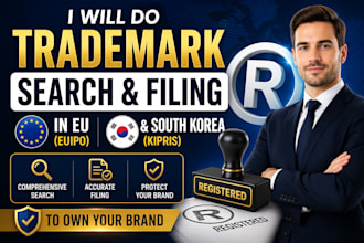 do trademark search and filling in eu and south korea to protect your brand