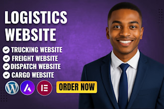 create logistics website, trucking, freight, dispatch cargo, transport website