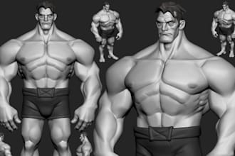 custom 3d character modeling 3d character design for games, animation, printing