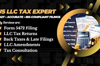 prepare US llc tax returns, file form 5472, handle back taxes and amendments