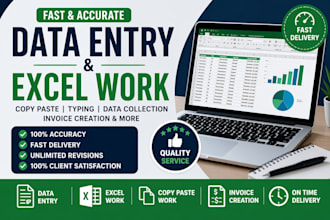 do data entry excel data entry copy paste invoice excel work