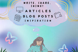 create articles, blog posts and etc