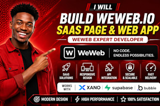 build weweb io saas page weweb expert developer weweb web page app