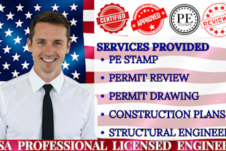 licensed architect, full permit set city permit and pe stamp idaho indiana il la