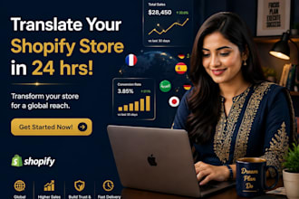 translate your shopify store in any language in 24 hrs