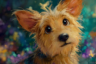 create amazing disney pet portrait