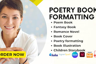 do poetry book formatting poem children story book illustration book cover ebook