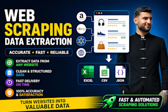 do web scraping data extraction and automation from any website
