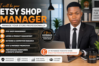 be your etsy shop manager and manage your store professionally