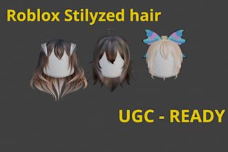 create custom roblox ugc hair, stylized hair and accessories