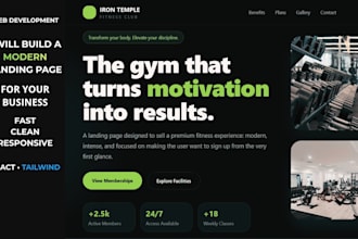 build a modern responsive landing page for your business