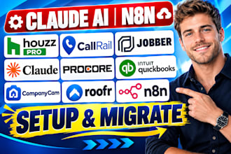houzz pro ai callrail jobber procore claude quickbooks companycam roofr make n8n