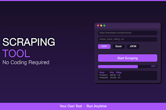build a custom web scraping tool with gui