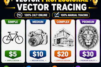 manually vector trace redraw edit enchance any logo