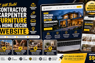 build contractor, carpenter, furniture and home decor website in wordpress