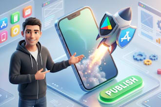 professionally publish your mobile app to google play store and apple app store