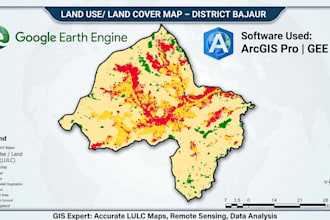 gis mapping, remote sensing analysis using google earth engine and arcgis pro