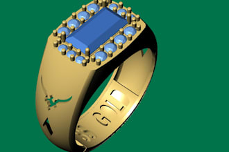 create 3d  cad jewelry design ready for casting