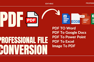 convert PDF to word or google docs with formatting