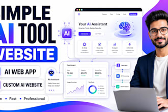 build a simple ai tool website, ai web app, or custom ai website