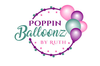 create an awesome balloon logo with unlimited revision