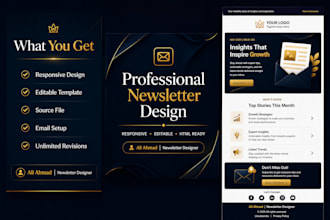 design a professional email newsletter in canva for any business