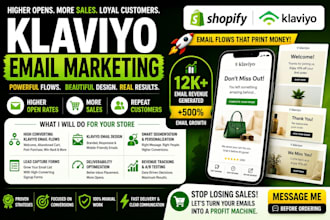 do klaviyo email flows, shopify klaviyo email marketing, klaviyo email design