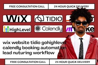 wix website tidio gohighlevel calendly booking automation lead nuturing workflow