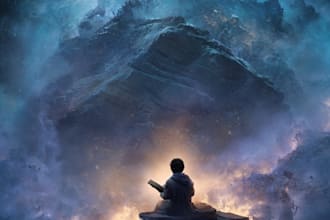 draw fantasy book cover, illustration
