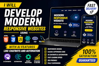 develop a custom responsive website with ai