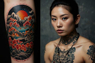make a japanese style tattoo art