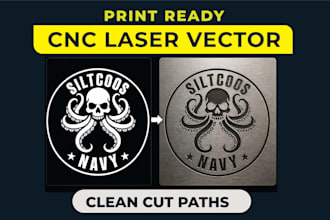 convert your logo to vector for cnc, laser engraving and print