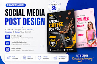 social media posters design