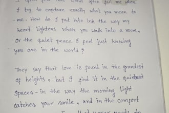 provide beautiful, customized handwritten notes and letters