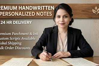 write beautiful customized handwritten notes and letters
