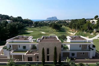 revit render 3dluxury residential complex,golf course view,coastal living design