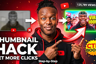design a eye catching thumbnail with high CTR in 24 hours