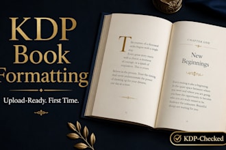 amazon KDP book formatting  typesetting for indie authors upload ready