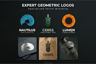 a modern, minimalist, and geometric vector logo