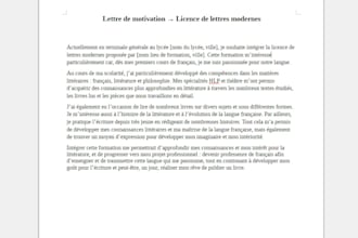 je vous aiderai pour vos lettres de motivation