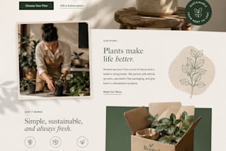 design a modern product landing page with interactive UI