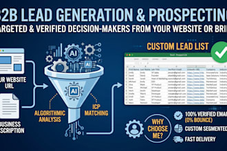 generate a highly targeted b2b lead list by analyzing your business or we