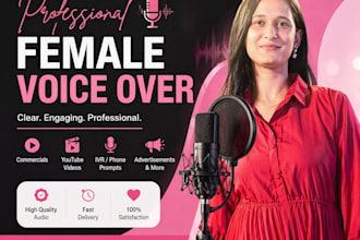 narrate hindi and english short stories in female voice over