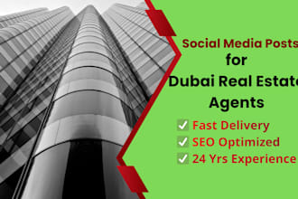 create social media posts for dubai real estate agents