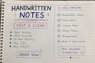 type handwritten notes fast