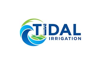 design traditional coastal irrigation company logo
